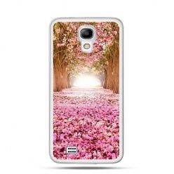 Etui różowe liście Samsung Galaxy S4 mini 