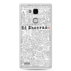 Etui na Huawei Mate 7 Ed Sheeran białe poziome