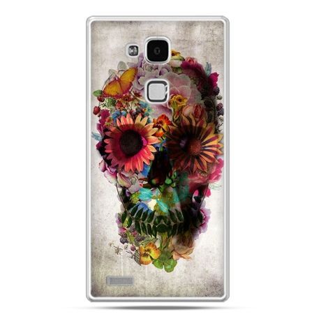 Etui na Huawei Mate 7 czaszka z kwiatami