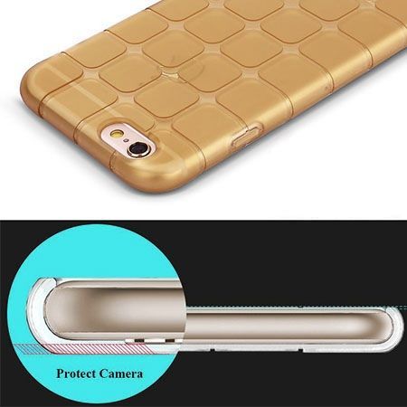 iPhone 6 / 6s CubeProtect etui silikonowe przezroczyste złote. PROMOCJA!!!