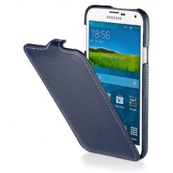 Pokrowiec na Galaxy S5mini Stilgut Ultraslim skóra niebieski.