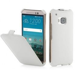 Pokrowiec na HTC One M9 Stilgut Ultraslim z klapką skóra biały.
