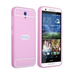 Bumper case na HTC Desire 620 - Różowy