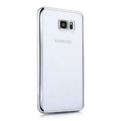 Samsung Galaxy S6 przezroczyste etui platynowane SLIM srebrne.