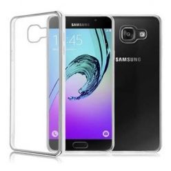 Samsung Galaxy A5 (2016) przezroczyste etui platynowane SLIM srebrne.