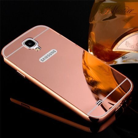 Mirror bumper case na Galaxy S4 (Rose Gold) - Różowy