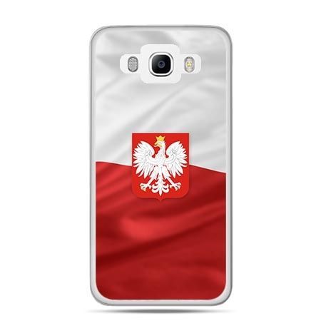 Etui na telefon Galaxy J5 (2016) patriotyczne - flaga Polski z godłem