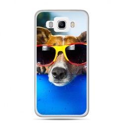 Etui na Galaxy J5 (2016r) pies w kolorowych okularach