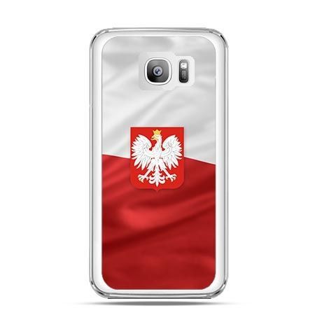 Etui na telefon Galaxy S7 Edge patriotyczne - flaga Polski z godłem