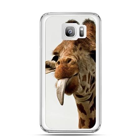 Etui na telefon Galaxy S7 Edge żyrafa z językiem