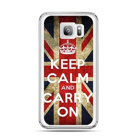 Etui na telefon Galaxy S7 Edge Keep calm and carry on