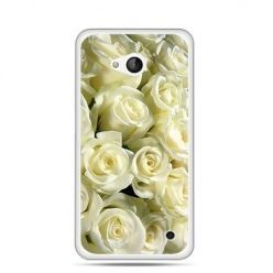 Etui na telefon Nokia Lumia 550 białe róże