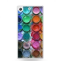 Etui na telefon Xperia M5 kolorowe farbki