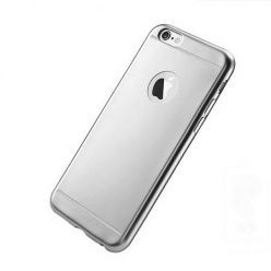 Etui na iPhone 6 / 6s silikonowe platynowane Full - srebrne.