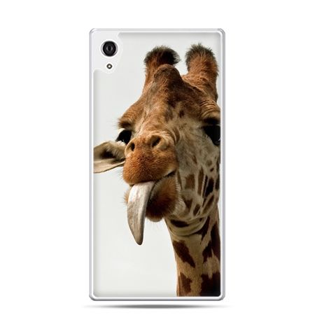 Etui na telefon Sony Xperia XA - żyrafa z językiem