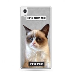 Etui na telefon Sony Xperia XA - grumpy kot zrzęda