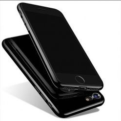 Etui na iPhone 7 silikonowe TPU Onyx Jet BLack - czarne.