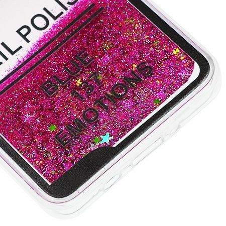 Etui na Galaxy J5 2016 z ruchomym płynem w środku Nails - różowy. PROMOCJA !!!