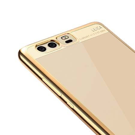Platynowane etui na Huawei P10 silikonowe SLIM tpu - złote.