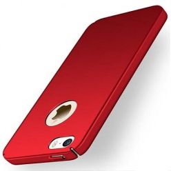 Matowe Etui na telefon iPhone SE 2016 Slim MattE - czerwony.
