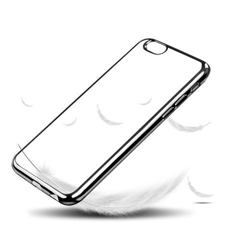 iPhone 8 silikonowe etui platynowane SLIM - Grafitowy.