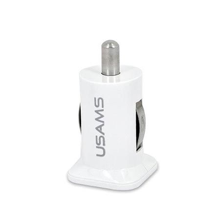 Mocna Ładowarka samochodowa 2x USB do iPhone SE - Biały.