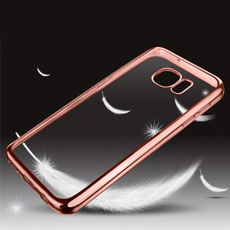Etui na Samsung Galaxy S7 - silikonowe platynowane SLIM - Różowy.