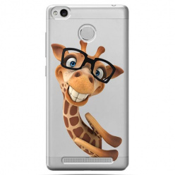 Etui na Xiaomi Redmi 3 Pro - Wesoła żyrafa w okularach