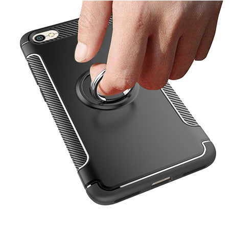 Etui na Xiaomi Redmi Note 5A - Pancerne Magnet Ring - Czarny.