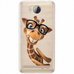 Etui na Huawei Y3 II - Wesoła żyrafa w okularach.