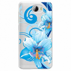 Etui na Huawei Y5 II - Niebieski kwiat północy.