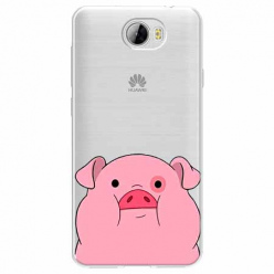 Etui na Huawei Y5 II - Słodka różowa świnka.