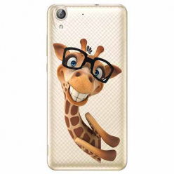 Etui na Huawei Y6 II - Wesoła żyrafa w okularach.