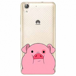 Etui na Huawei Y6 II - Słodka różowa świnka.