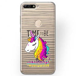 Etui na Huawei Y7 Prime 2018 - Time to be unicorn - Jednorożec.