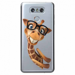 Etui na LG G6 - Wesoła żyrafa w okularach.