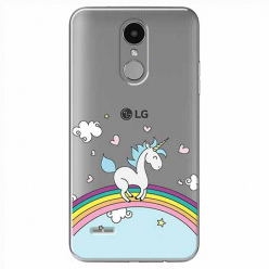 Etui na LG K8 2017 - Jednorożec na tęczy.