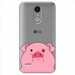 Etui na LG K8 2017 - Słodka różowa świnka.