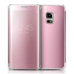 Etui na Samsung Galaxy S5 - Flip Clear View z klapką - Różowy.