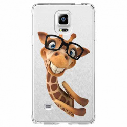 Etui na Samsung Galaxy Note 4 - Wesoła żyrafa w okularach.