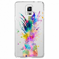 Etui na Samsung Galaxy Note 4 - Watercolor ananasowa eksplozja.