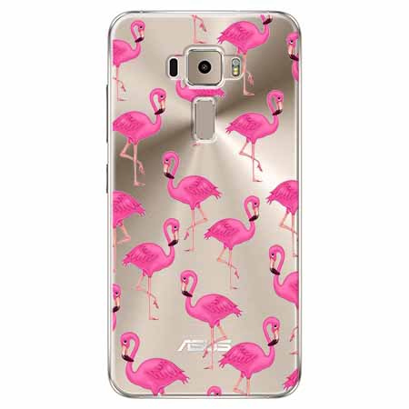 Etui na Zenfone 3 - Różowe flamingi.