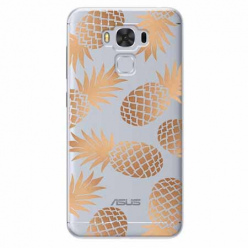 Etui na Zenfone 3 Max - Złote ananasy.