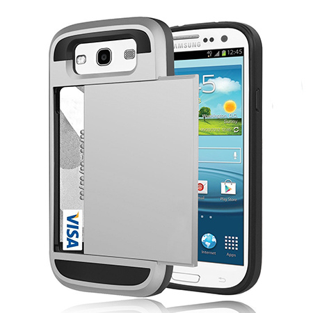 Etui na Samsung Galaxy S3 - Pancerne - Srebrny.