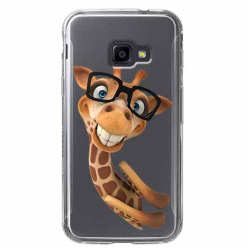 Etui na Samsung Galaxy Xcover 4 - Wesoła żyrafa w okularach.