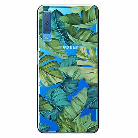Etui na Samsung Galaxy A7 2018 - Egzotyczne liście monstery