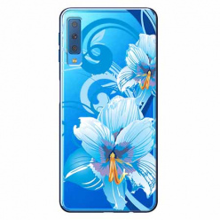 Etui na Samsung Galaxy A7 2018 - Niebieski kwiat północy.