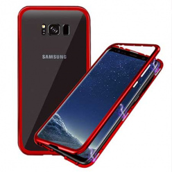 Etui metalowe Magneto Samsung Galaxy S8 - Czerwony