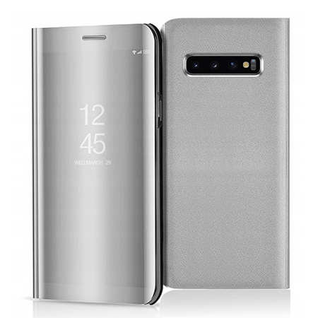 Etui na Samsung Galaxy S10 - Flip Clear View z klapką - Srebrny.