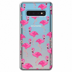 Etui na Samsung Galaxy S10 - Różowe flamingi.